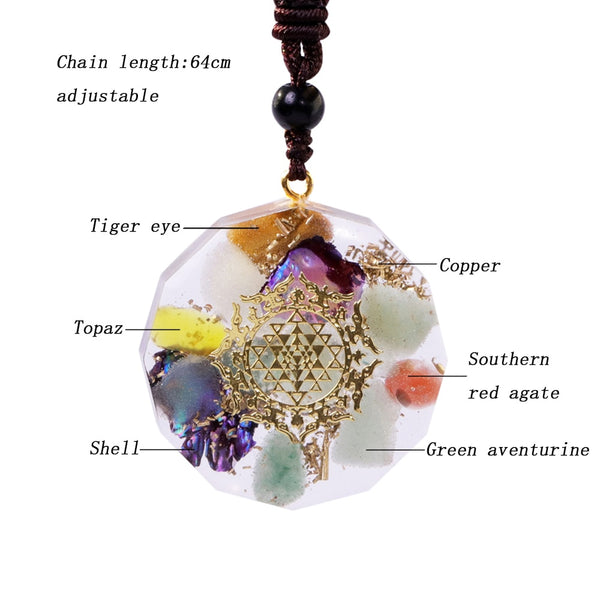 Original Orgon Energy Pendant Sri Yantra Sacred Symbol Necklace Reiki Jewelry Making For Women Energy Healing | Vimost Shop.