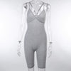 Women Solid Ribbing Yoga Jumpsuit Cami Top Shorts Romper Kintted Fashion Bodycon One Piece Workout Push Up Sport Energy Playsuit | Vimost Shop.
