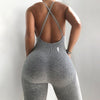 Women Solid Ribbing Yoga Jumpsuit Cami Top Shorts Romper Kintted Fashion Bodycon One Piece Workout Push Up Sport Energy Playsuit | Vimost Shop.