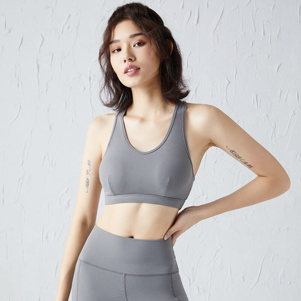 Seamless Yoga Crop Top Gym Fitness Sports Fashion Bra Top Workout Push Up Casual Beauty Back Tees Shockproof Quick Dry Tank Top | Vimost Shop.