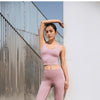 Solid Seamless Yoga Gym Suit Fashion Tank Crop Top Leggings Sports Fitness Push Up Running Sports Running Gym Two Piece Set | Vimost Shop.