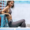 Solid Seamless Gym Yoga Suit Fashion Tank Beauty Back Top Leggings Fitness Push Up Running Sports Dance Training Two Piece Set | Vimost Shop.