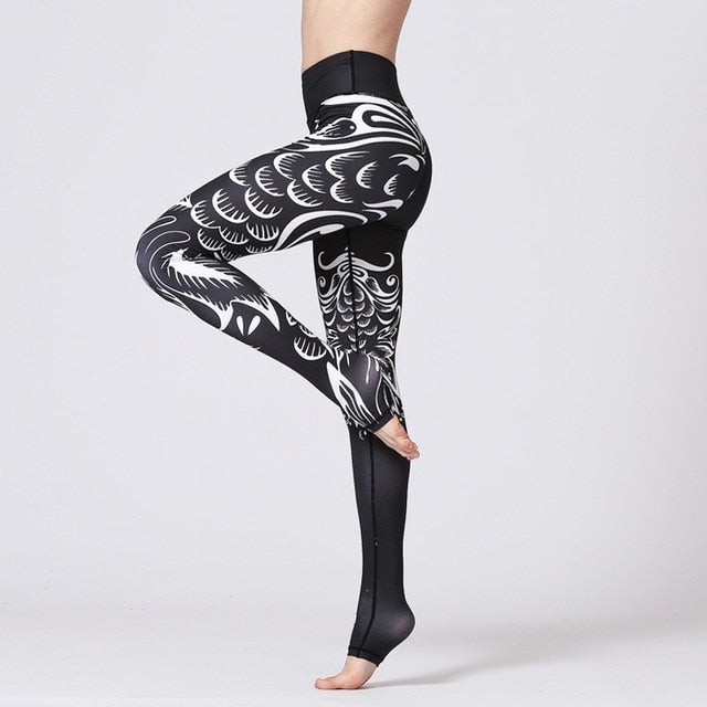 Floral Print Leggings Seamless Yoga Gym Pants Fashion Fitness Running Sports Workout Push Up Running Training Hips Lifting Pants | Vimost Shop.