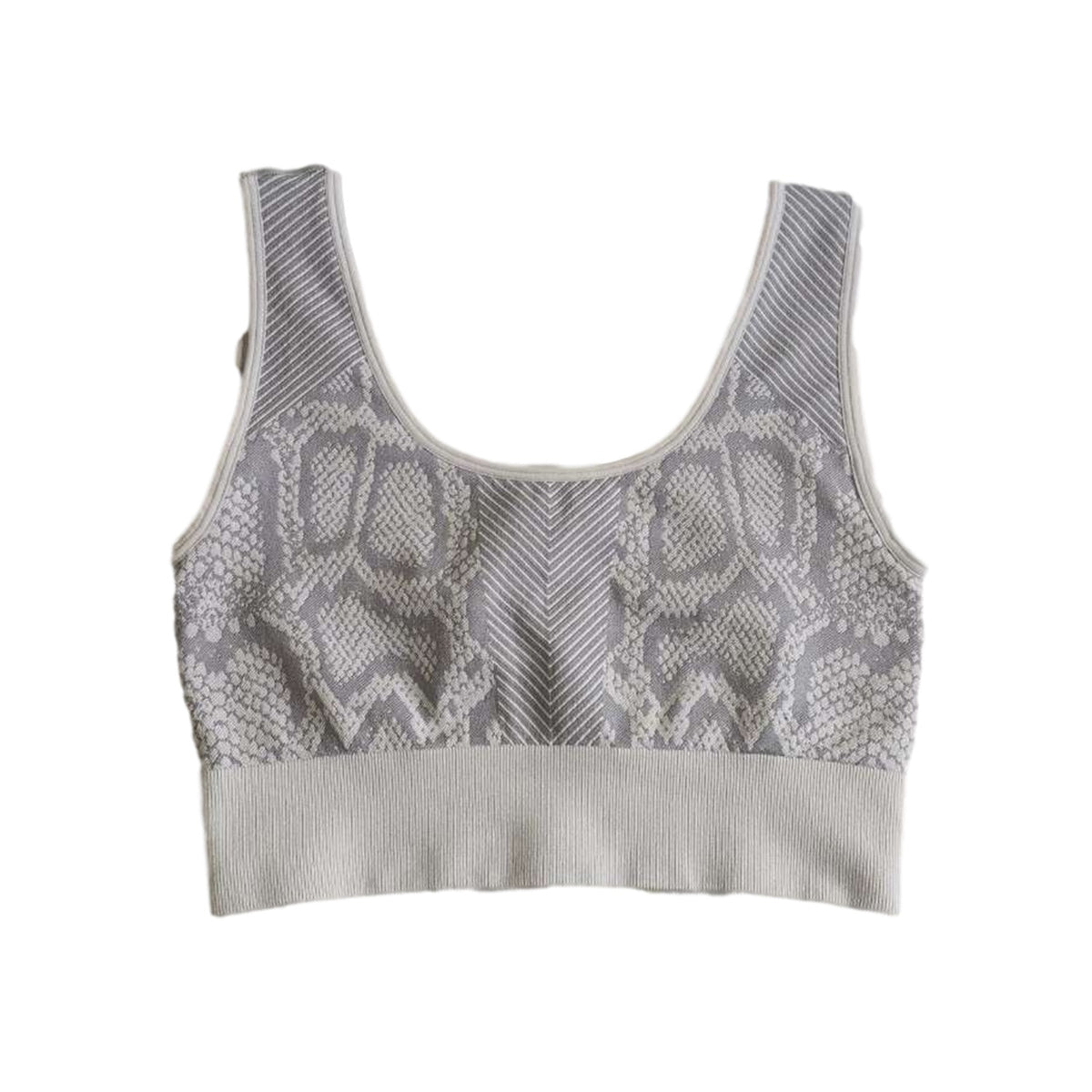 Seamless Snakeskin Print Yoga Set Gym Clothing Fashion Tank Crop Top Leggings Suit Push Up Workout Training Running Tracksuit | Vimost Shop.