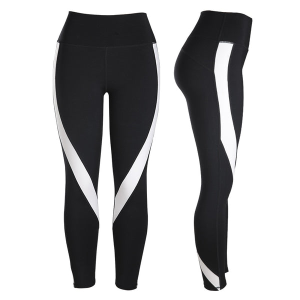 Patchwork Seamless Yoga Pants Fashion High Elastics Hips Lifting Leggings Workout Push Up Running Sports Pants Women Clothing | Vimost Shop.