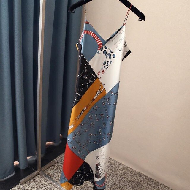 Women's summer dresses suspender dress women's spring and summer new v-neck personality wild suspender dress | Vimost Shop.