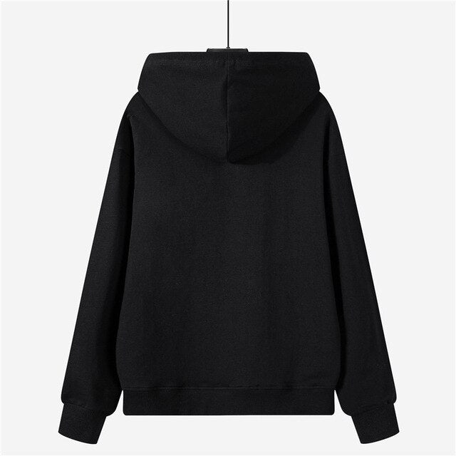 Autumn winter fleece oversize hoodies solid color jackets toppies womens tracksuits hooded sweatshirts | Vimost Shop.