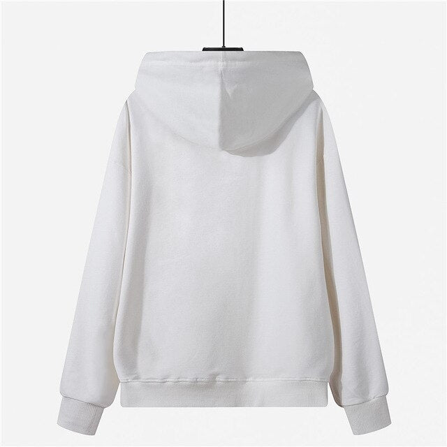 Autumn winter fleece oversize hoodies solid color jackets toppies womens tracksuits hooded sweatshirts | Vimost Shop.
