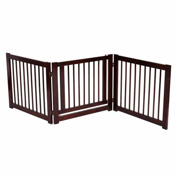 24" Configurable Folding 3 Panel Pine Wood Dog Fence Pet Dog Supplies PS6472 | Vimost Shop.