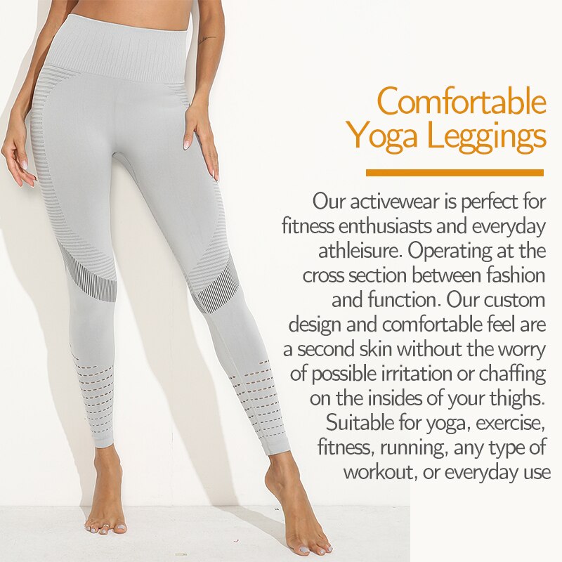Hollow Out Yoga Pants High Waist Seamless Leggings Gym Leggins Fitness Sport Tights Jogging Trousers Workout Running Pants | Vimost Shop.