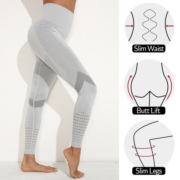 Hollow Out Yoga Pants High Waist Seamless Leggings Gym Leggins Fitness Sport Tights Jogging Trousers Workout Running Pants | Vimost Shop.