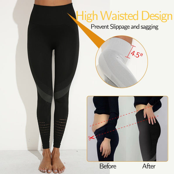 Hollow Out Yoga Pants High Waist Seamless Leggings Gym Leggins Fitness Sport Tights Jogging Trousers Workout Running Pants | Vimost Shop.