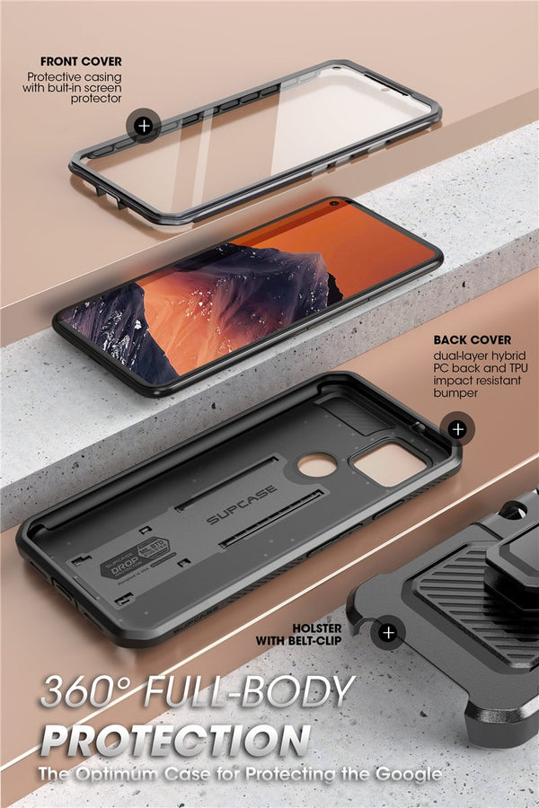 For Google Pixel 4A 5G Case (2020) UB Pro Full-Body Rugged Holster Case Protective Cover WITH Built-in Screen Protector | Vimost Shop.