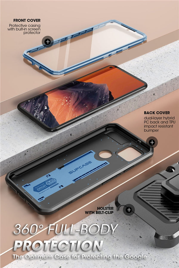 For Google Pixel 4A 5G Case (2020) UB Pro Full-Body Rugged Holster Case Protective Cover WITH Built-in Screen Protector | Vimost Shop.