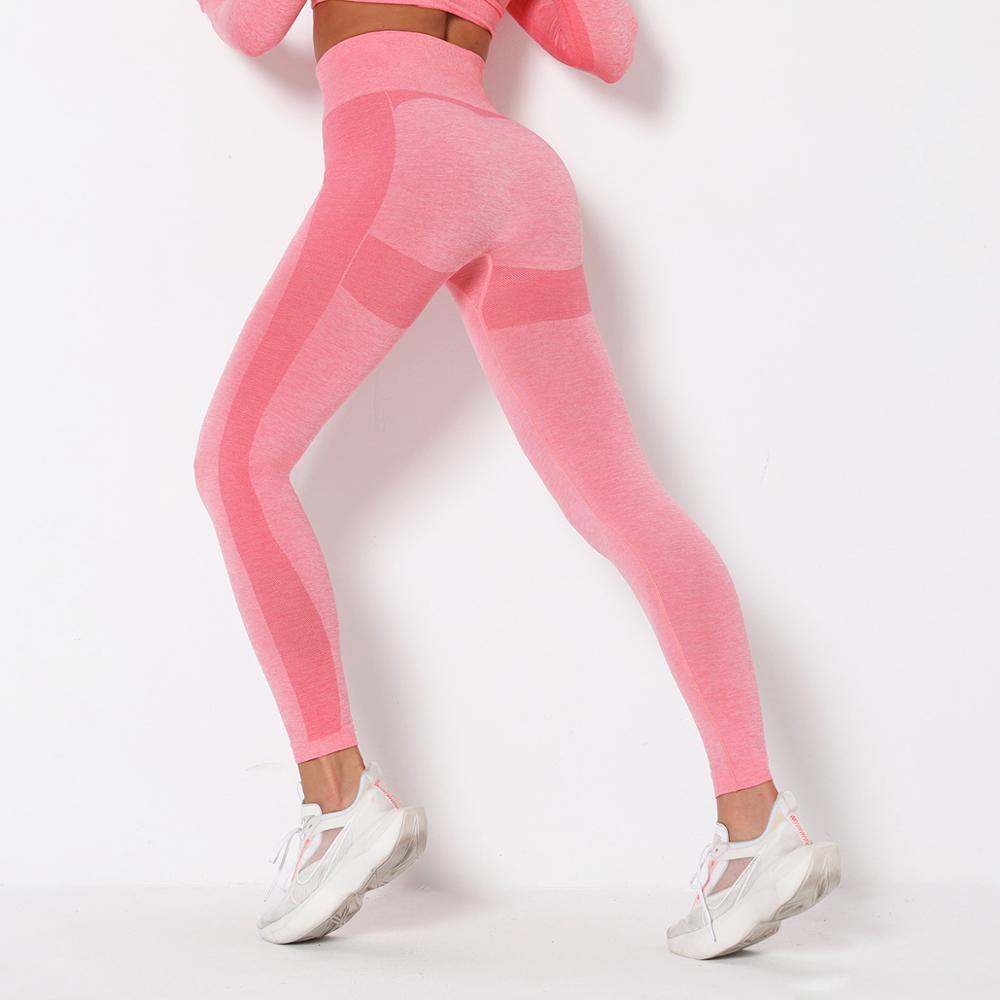 Seamless Patchwork Yoga Set Gym Clothing Fashion Long Sleeve Top Leggings Suit Push Up Workout Training Running Sports Tracksuit | Vimost Shop.
