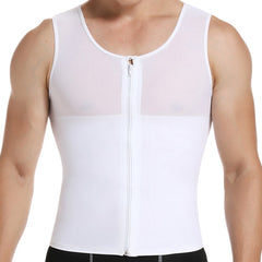 Mens Slimming Body Shaper Chest Compression Shirt Gynecomastia Moobs Undershirt Waist Trainer Belly Sweat Vest Workout Tank Tops | Vimost Shop.