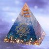 Energy Orgonite Pyramid Blue Glass Gravel Healing Crystals Reiki Chakra Orgone Multiplier Pyramids Fengshui Home Decor | Vimost Shop.