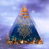 Energy Orgonite Pyramid Blue Glass Gravel Healing Crystals Reiki Chakra Orgone Multiplier Pyramids Fengshui Home Decor | Vimost Shop.