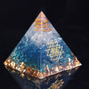 Energy Orgonite Pyramid Blue Glass Gravel Healing Crystals Reiki Chakra Orgone Multiplier Pyramids Fengshui Home Decor | Vimost Shop.