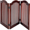 3 Panels Folding Freestanding Stylish Sturdy Smooth Wood Pet Dog Safety Gate Fold Free-standing 360 Degrees Rotate PS7085 | Vimost Shop.