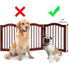 3 Panels Folding Freestanding Stylish Sturdy Smooth Wood Pet Dog Safety Gate Fold Free-standing 360 Degrees Rotate PS7085 | Vimost Shop.