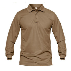 Men Tactical T-shirts Summer Quick Dry Performance Airsoft T-shirts Long Sleeve Lightweight Pique Jersey Golf T-shirts
