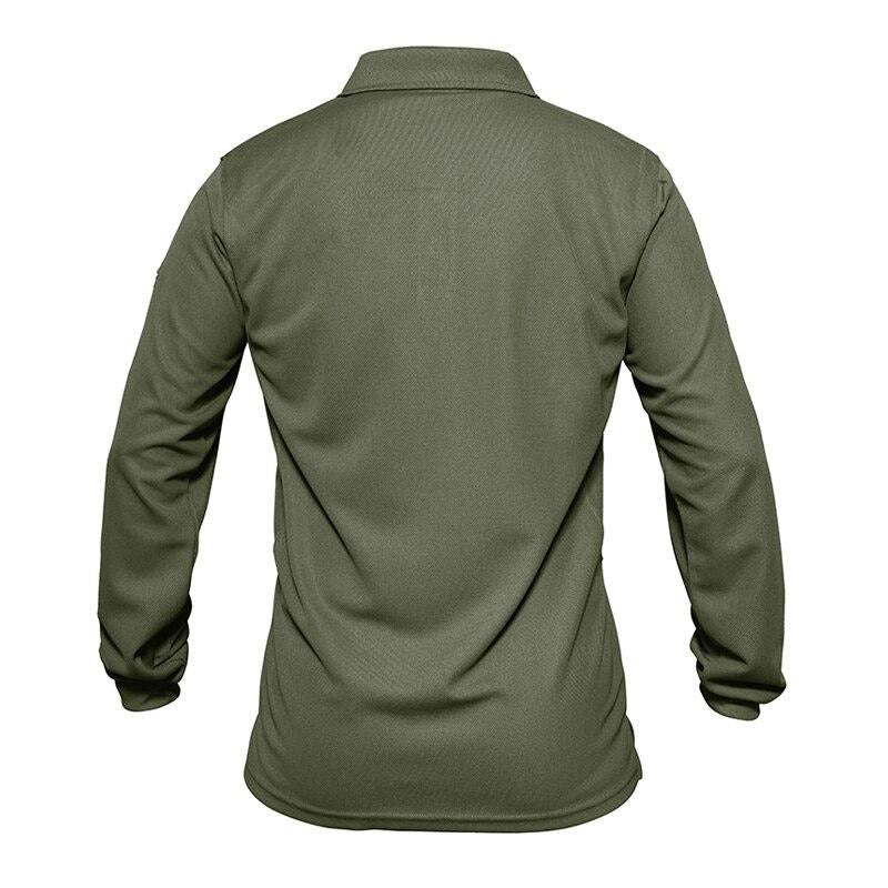 Men Tactical T-shirts Summer Quick Dry Performance Airsoft T-shirts Long Sleeve Lightweight Pique Jersey Golf T-shirts | Vimost Shop.