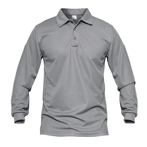 Men Tactical T-shirts Summer Quick Dry Performance Airsoft T-shirts Long Sleeve Lightweight Pique Jersey Golf T-shirts | Vimost Shop.
