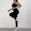 Seamless Yoga Gym Set Women Tracksuit Fitness Clothing Sportswear Padded Push-up Sports One Shoulder Bra Leggings Workout Set | Vimost Shop.