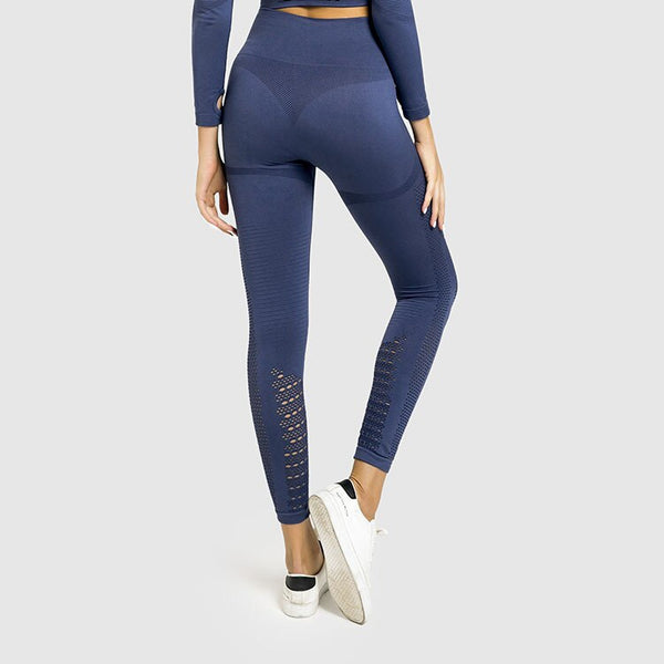 Sportswear Yoga Set Gym Fitness Tracksuit Long Sleeve Crop Top Hollow Out Leggings Running Traning Workout Outdoor 2 Piece Set | Vimost Shop.