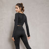Sportswear Yoga Set Gym Fitness Tracksuit Long Sleeve Crop Top Hollow Out Leggings Running Traning Workout Outdoor 2 Piece Set | Vimost Shop.