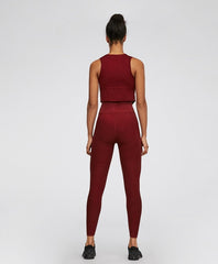 Seamless Sportswear Yoga 2 PCS Set GYM Fitness Sports Tracksuit Ribbed Tank Top Hips Lifting Leggings Two Piece Set | Vimost Shop.