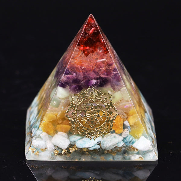 Orgonite Energy Pyramid Natural Chakra Crystal Stone Emf Protection For Chakra Healing Energy Generator Resin Decorative | Vimost Shop.