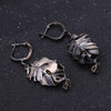 0.97Ct Natural Citrine 925 Sterling Silver Handmade Monstera Leaves Drop Earrings for Women Bijoux Georgia O'keeffe | Vimost Shop.