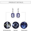 Luxury 925 Sterling Silver Drop Earrings Natural Iolite Blue Mystic Quartz for Women Elegant Earrings Fine Jewelry | Vimost Shop.