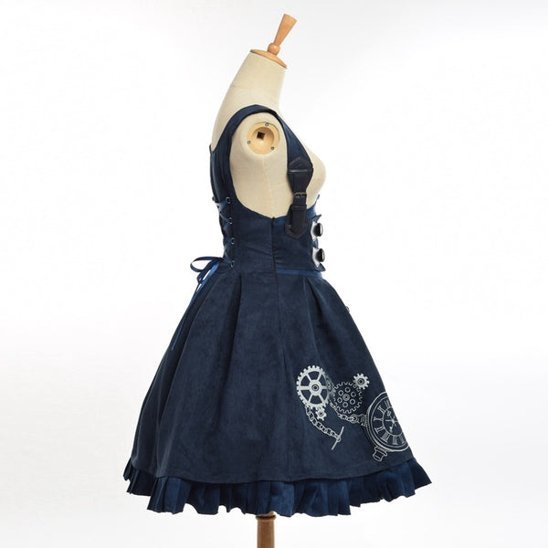 Women Lolita Vintage Steampunk Style Suspender Dress | Vimost Shop.