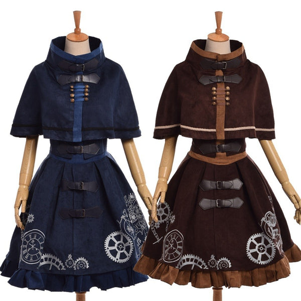 Women Lolita Vintage Steampunk Style Suspender Dress | Vimost Shop.