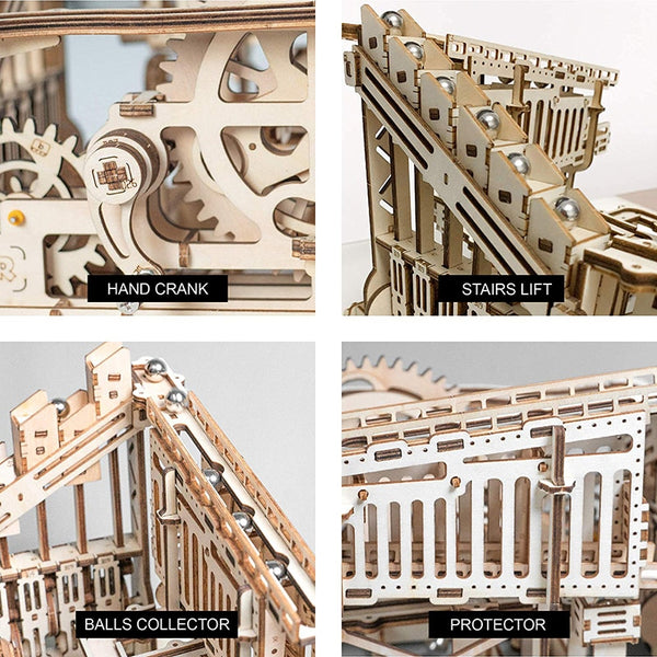 ROKR Blocks Marble Race Run Maze Balls Track DIY 3D Wooden Puzzle Coaster Model Building Kits Toys for Drop Shipping | Vimost Shop.