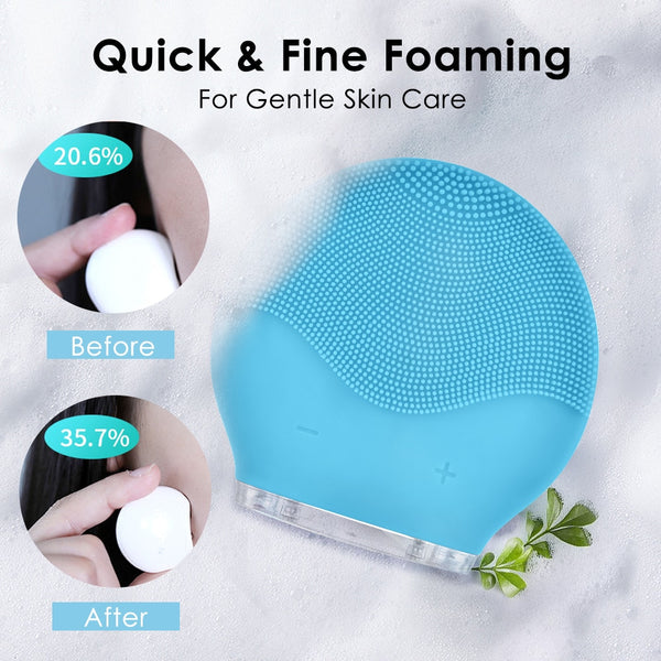 Electric Facial Cleaning Brush Cleanser Massage Skin Face Care Mini Washing Machine Waterproof Silicone Dirt Remove SPA Tool | Vimost Shop.