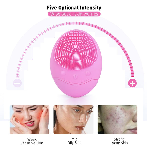 Electric Facial Cleaning Brush Cleanser Massage Skin Face Care Mini Washing Machine Waterproof Silicone Dirt Remove SPA Tool | Vimost Shop.