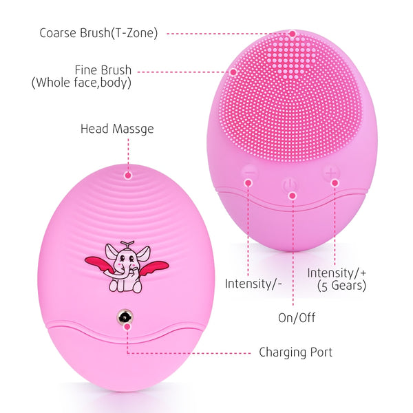 Electric Facial Cleaning Brush Cleanser Massage Skin Face Care Mini Washing Machine Waterproof Silicone Dirt Remove SPA Tool | Vimost Shop.