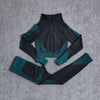 Seamless Yoga Sets Women Fitness Gym Clothing Long Sleeve Shirts High Waist Running Leggings Workout Pants Sports Suits