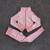 Seamless Yoga Sets Women Fitness Gym Clothing Long Sleeve Shirts High Waist Running Leggings Workout Pants Sports Suits