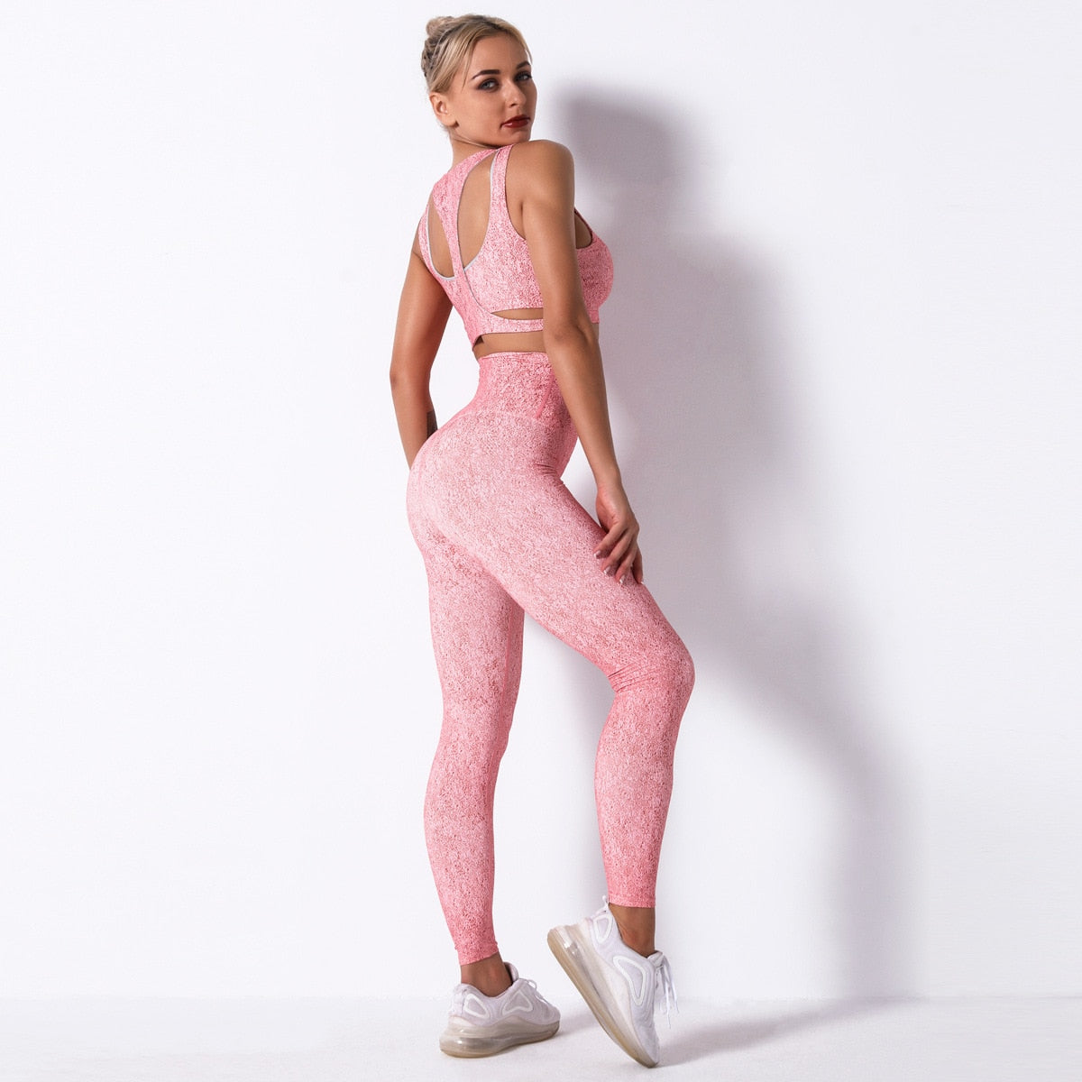 Seamless Yoga Pants Gym Leggings Fashion High Elastics Hips Lifting Slim Yoga Pants Fitness Running Sports Training Tracksuit | Vimost Shop.