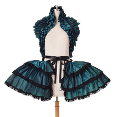 Retro Women Carnival Costumes Ruffles Corset Crop Bustle Dress | Vimost Shop.