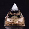 Powerful Orgonite Pyramid Obsidian Copper Shavings Orgone Pyramid With White Crystal Reiki Healing Meditation Pyramids | Vimost Shop.