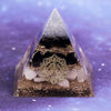 Powerful Orgonite Pyramid Obsidian Copper Shavings Orgone Pyramid With White Crystal Reiki Healing Meditation Pyramids | Vimost Shop.