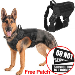 Military Tactical Dog Harness Pet Training Dog Vest Metal Buckle German Shepherd K9 Dog Harness and Leash For Small Large Dogs