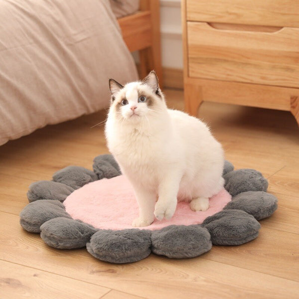 Pink Coral Fleece Dog Bed Flower Shape Home Floor Sofa Bed Sleeping Washable Cat Cushion Mat for Large Medium Mats Dogs Product | Vimost Shop.