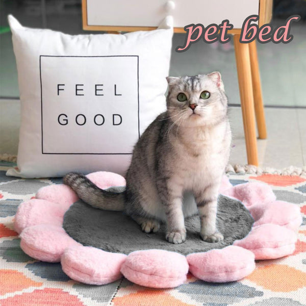 Pink Coral Fleece Dog Bed Flower Shape Home Floor Sofa Bed Sleeping Washable Cat Cushion Mat for Large Medium Mats Dogs Product | Vimost Shop.